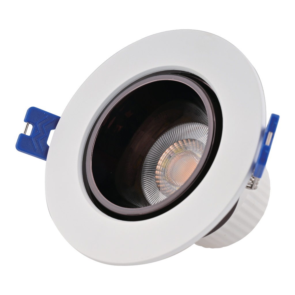 Combi 2E LED Spotlight, IP20, DIP 3CCT, White Frame + Glossy Black Diffuser, 9W, WELLMAX