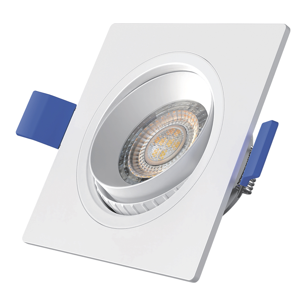 Eagle Eye Square White Adjustable SAMSUNG LED Spotlight, 360°, 7W, 6500K, WELLMAX