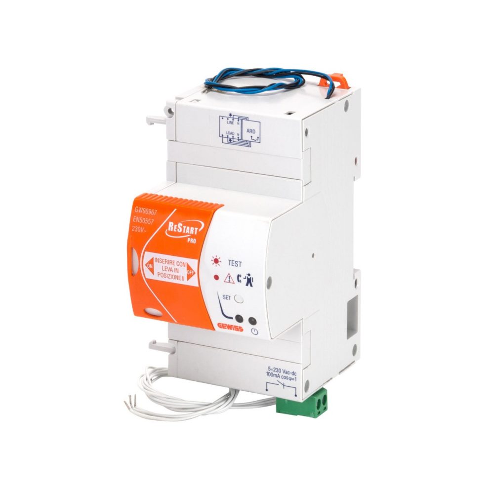 GEWISS GW90969, Siguranță automată RD Pro, A se cupla cu idp 4 poli rccb, 2/4p până la 100A idn=0,1-0,3-0,5a, 230V , 3 module en 50022