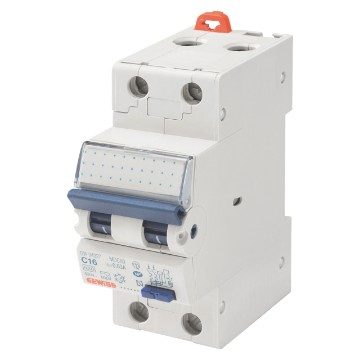 GEWISS GW95841, Întrerupător siguranță automată compactă de curent rezidual cu protecție la supracurent, MDC 100, Curbă B - 2P 13A 30mA, Rezistență la impuls tip A, 2 module