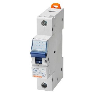 GEWISS GW92207, Întrerupător siguranță automată compactă, MT 60 - 1P, Curbă B 16A, 1 modul