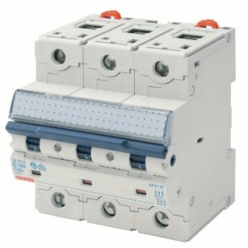 GEWISS GW93386, High Performance Miniature Circuit Breaker, MTHP 160, 3P Characteristic D 63A, 4,5 modules