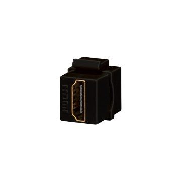GEWISS GW38056, HDMI Coupler, Keystone Jack, Female/Female, Black
