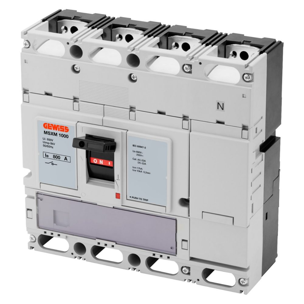 GEWISS GWD9450, MSXM 1000, Separator cu întrerupător rotativ, 4P 800A 690V