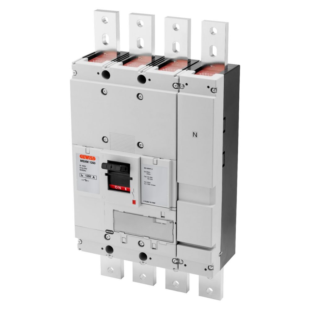 GEWISS GWD9454B, MSXM 1250, Separatoare, Interblocate, Borne frontale, 4P 1250A 690V