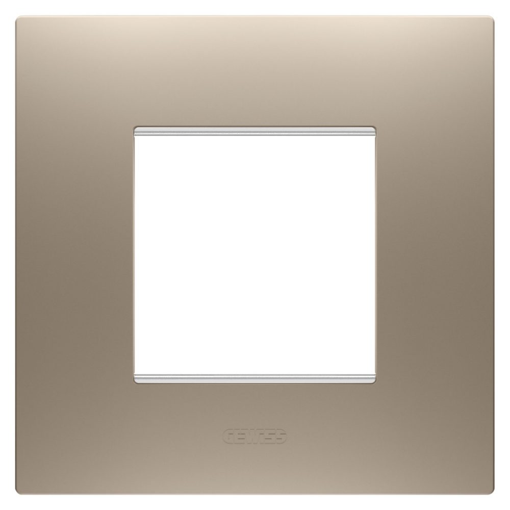 GEWISS GW16022BR, Ramă ornament Internațională EGO, IN tehnopolimer vopsit, 2 module, Bronz deschis, Chorusmart