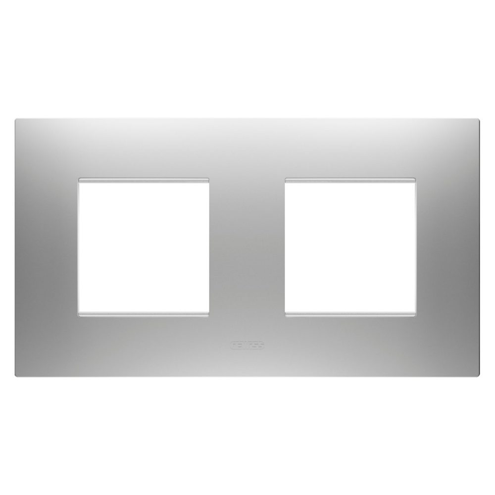 GEWISS GW16023GR, Ego International Plate in Painted Technopolymer, 2+2 Modules Horizontal, Magnetic Gray, Chorusmart