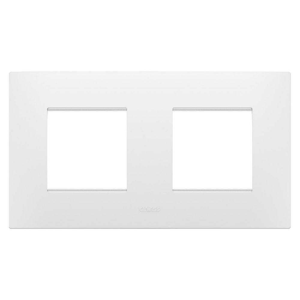 GEWISS GW16023PW, Ego International Plate in Technopolymer, 2+2 Modules Horizontal, Satin White, Chorusmart