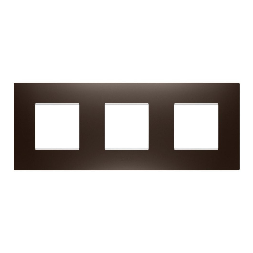 GEWISS GW16026DB, Ego International Plate in Technopolymer, 2+2+2 Modules Horizontal, Satin Black, Chorusmart