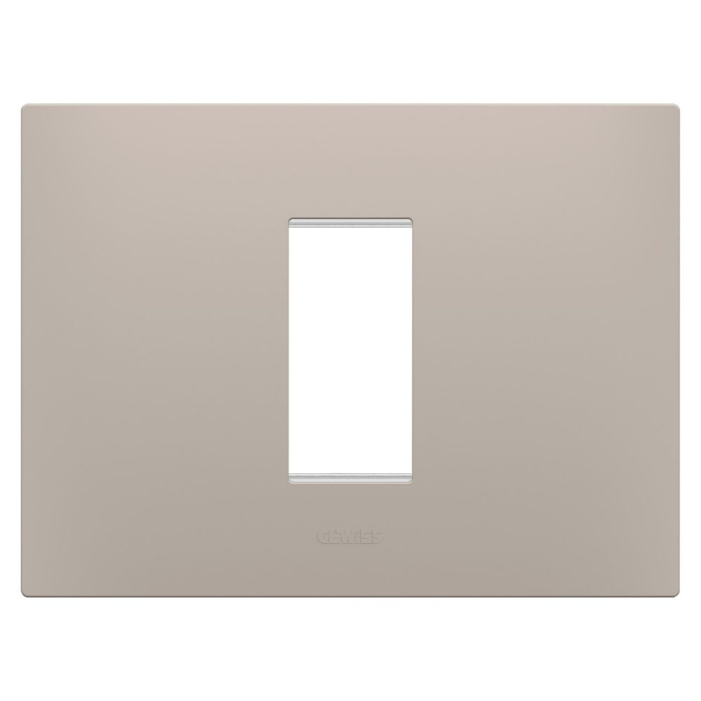 GEWISS GW16001DS, Ego Plate in Technopolymer, 1 Module, Dark Sand, Chorusmart