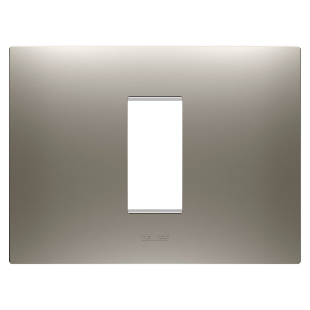 GEWISS GW16001ST, Ego Plate in Painted Technopolymer, 1 Module, Steel, Chorusmart