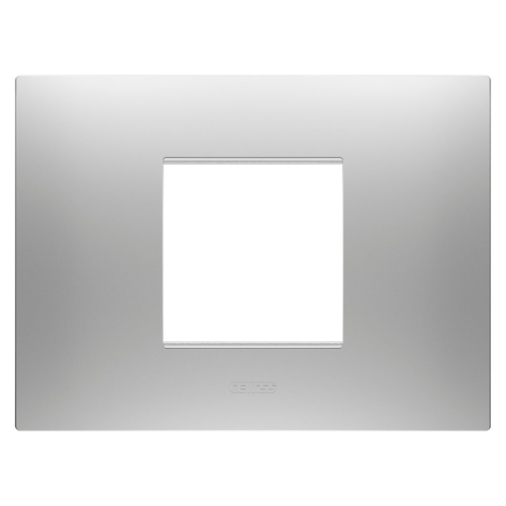 GEWISS GW16002GR, Ego Plate in Painted Technopolymer, 2 Modules, Magnetic Gray, Chorusmart