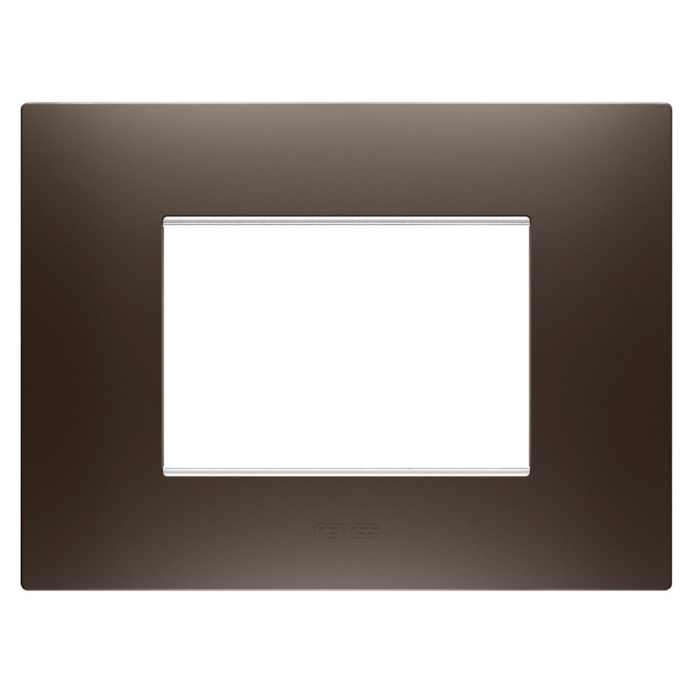 GEWISS GW16003BS, Ramă ornament EGO, IN tehnopolimer vopsit, 3 module, Nuanță maro, Chorusmart