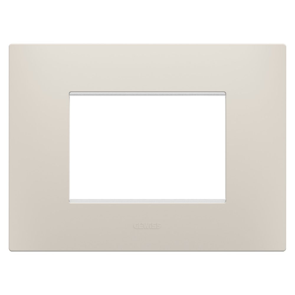 GEWISS GW16003NB, Ego Plate in Technopolymer, 3 Modules, Natural Beige, Chorusmart