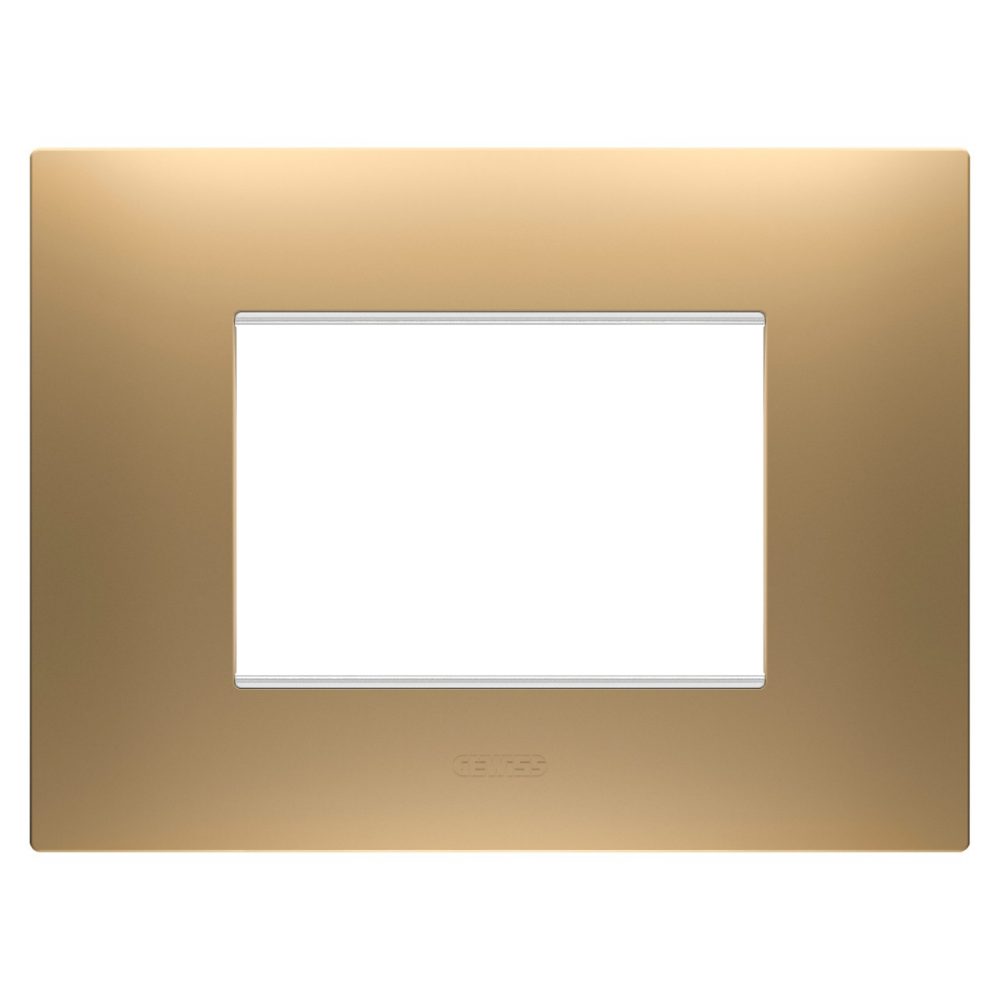 GEWISS GW16003SG, Ramă ornament EGO, IN tehnopolimer vopsit, 3 module, Aur, Chorusmart