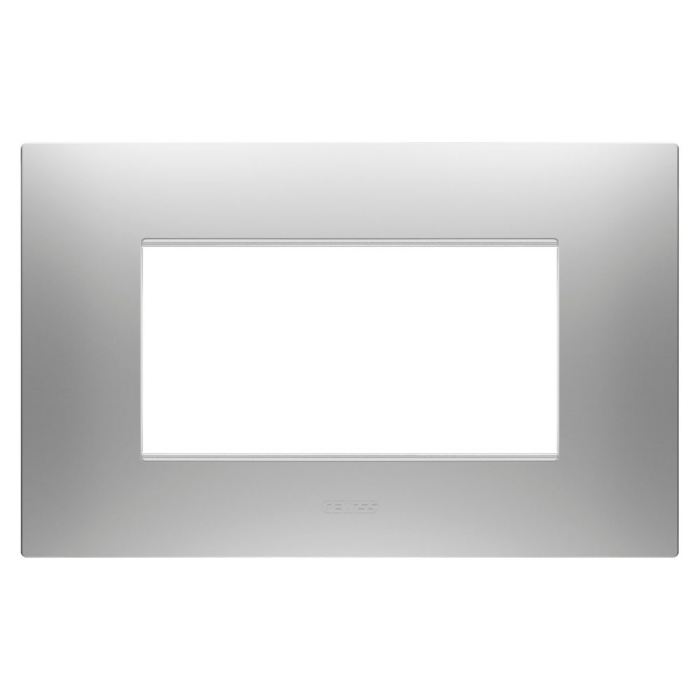 GEWISS GW16004GR, Ego Plate in Painted Technopolymer, 4 Modules, Magnetic Gray, Chorusmart