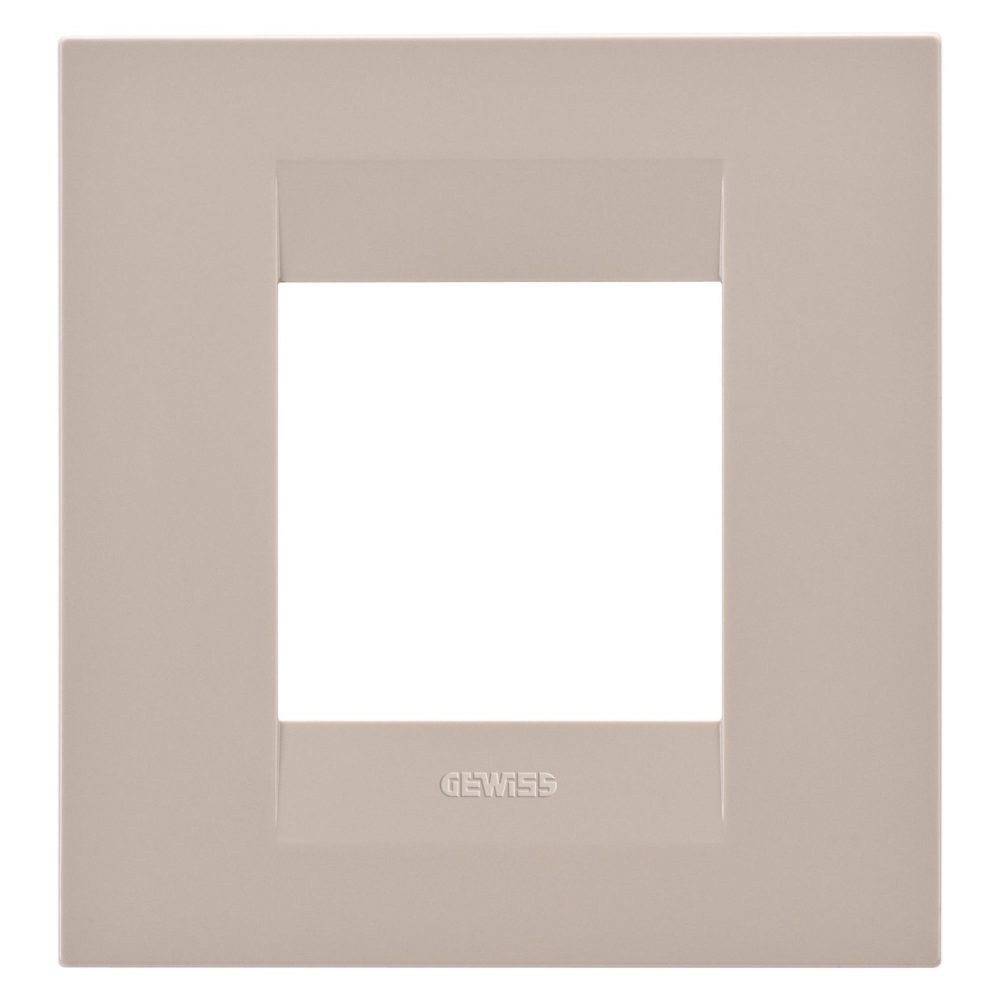 GEWISS GW16422TC, Geo International Plate in Technopolymer, 2 Modules, Hemp, Chorusmart