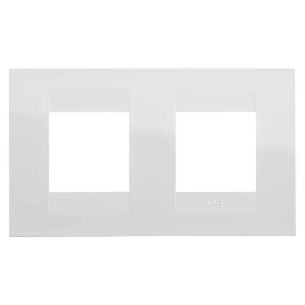 GEWISS GW16423TB, Geo International Plate in Technopolymer, 2+2 Modules Horizontal, White, Chorusmart