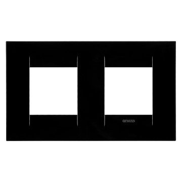 GEWISS GW16423TN, Geo International Plate in Technopolymer, 2+2 Modules Horizontal, Toner Black, Chorusmart