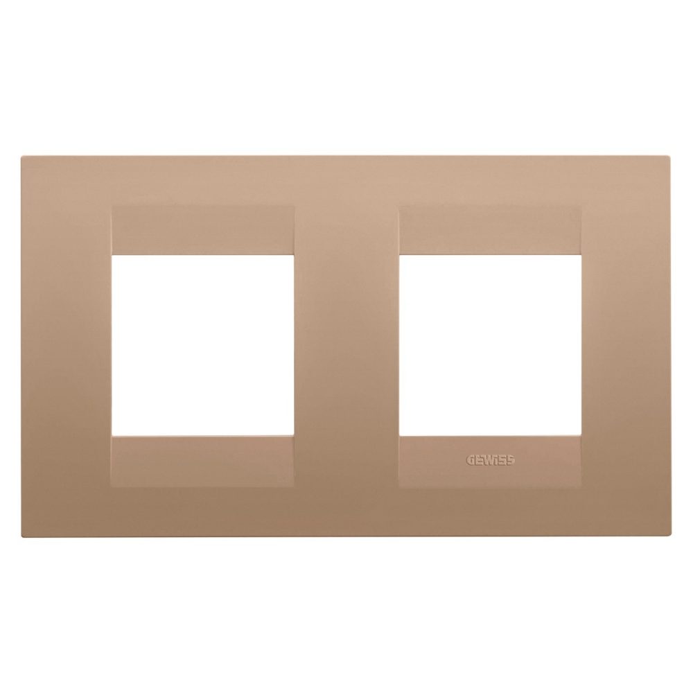 GEWISS GW16423VX, Geo International Plate in Painted Technopolymer, 2+2 Modules Horizontal, Soft Copper, Chorusmart