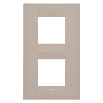 GEWISS GW16424TC, Ramă ornament Internațională GEO, IN technopolymer, 2+2 module vertical, Hemp- chorusmart