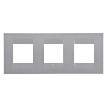 GEWISS GW16426VT, Ramă ornament Internațională GEO, IN tehnopolimer vopsit, 2+2+2 module orizontale, Titan , Chorusmart