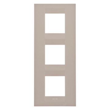 GEWISS GW16427TC, Geo International Plate in Technopolymer, 2+2+2 Modules Vertical, Hemp, Chorusmart