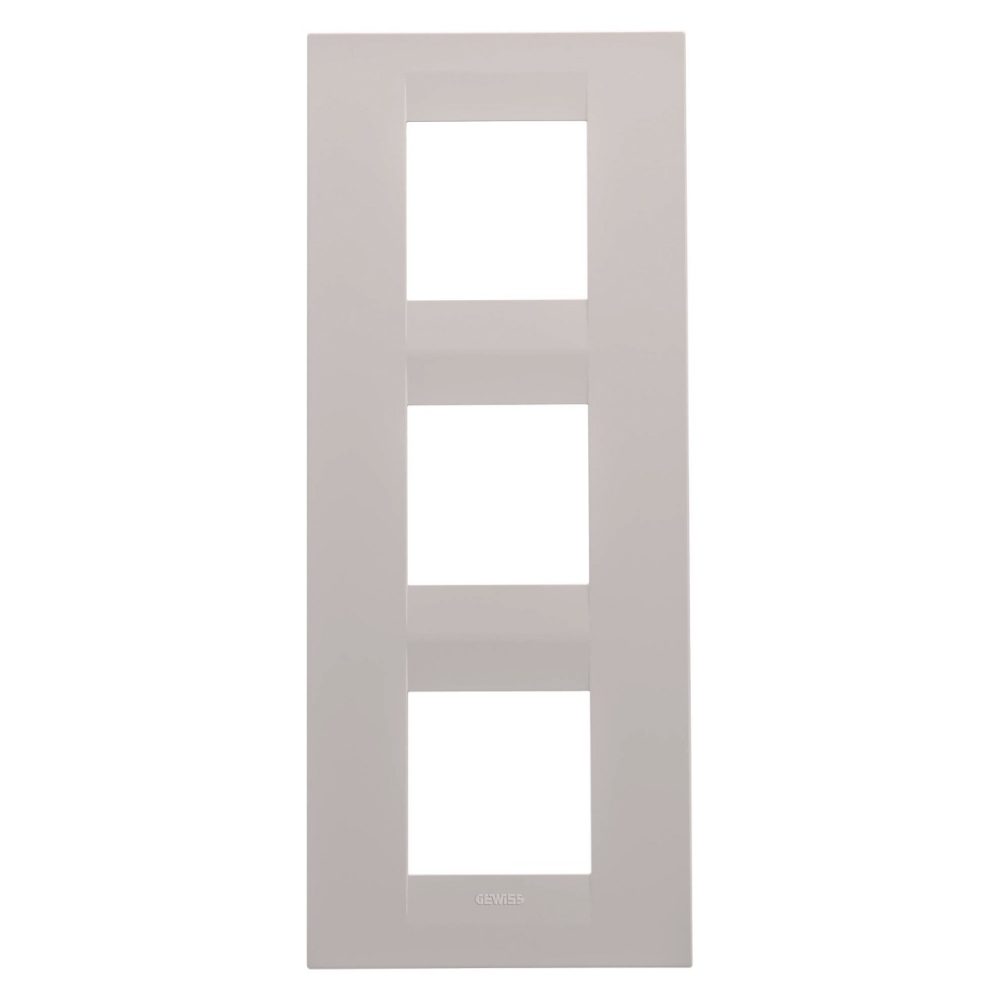 GEWISS GW16427VL, Ramă ornament Internațională GEO, IN tehnopolimer vopsit, 2+2+2 module vertical, Bej natural, Chorusmart