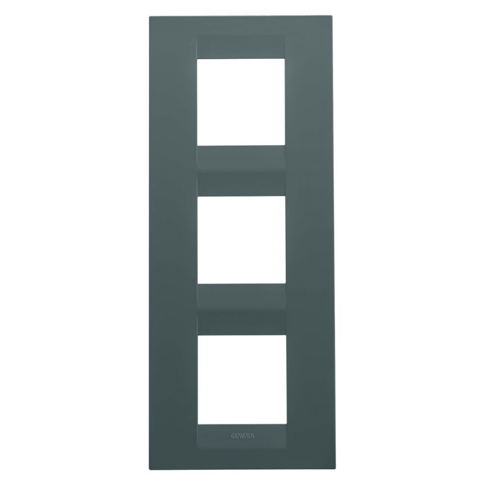 GEWISS GW16427VZ, Ramă ornament Internațională GEO, IN tehnopolimer vopsit, 2+2+2 module vertical, Turcoaz, Chorusmart
