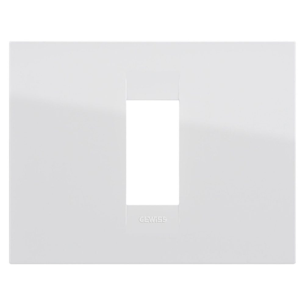 GEWISS GW16401TB, Geo Plate in Technopolymer, 1 Module, White, Chorusmart