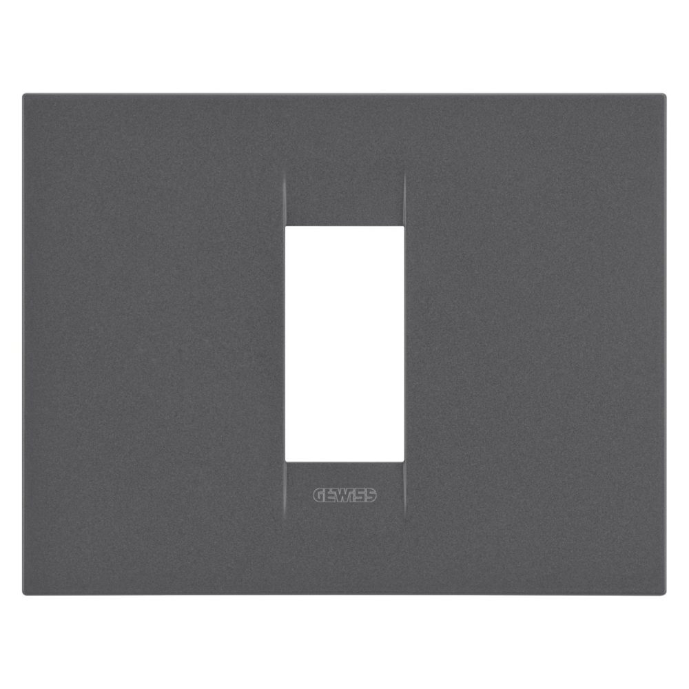 GEWISS GW16401VN, Geo Plate in Painted Technopolymer, 1 Module, Satin Black, Chorusmart
