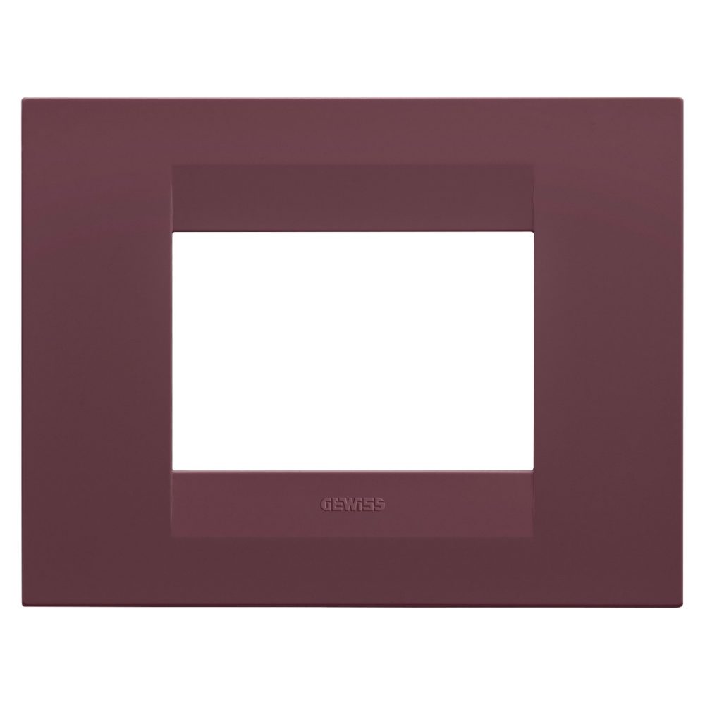 GEWISS GW16403VD, Geo Plate in Painted Technopolymer, 3 Modules, Tuscan Red, Chorusmart