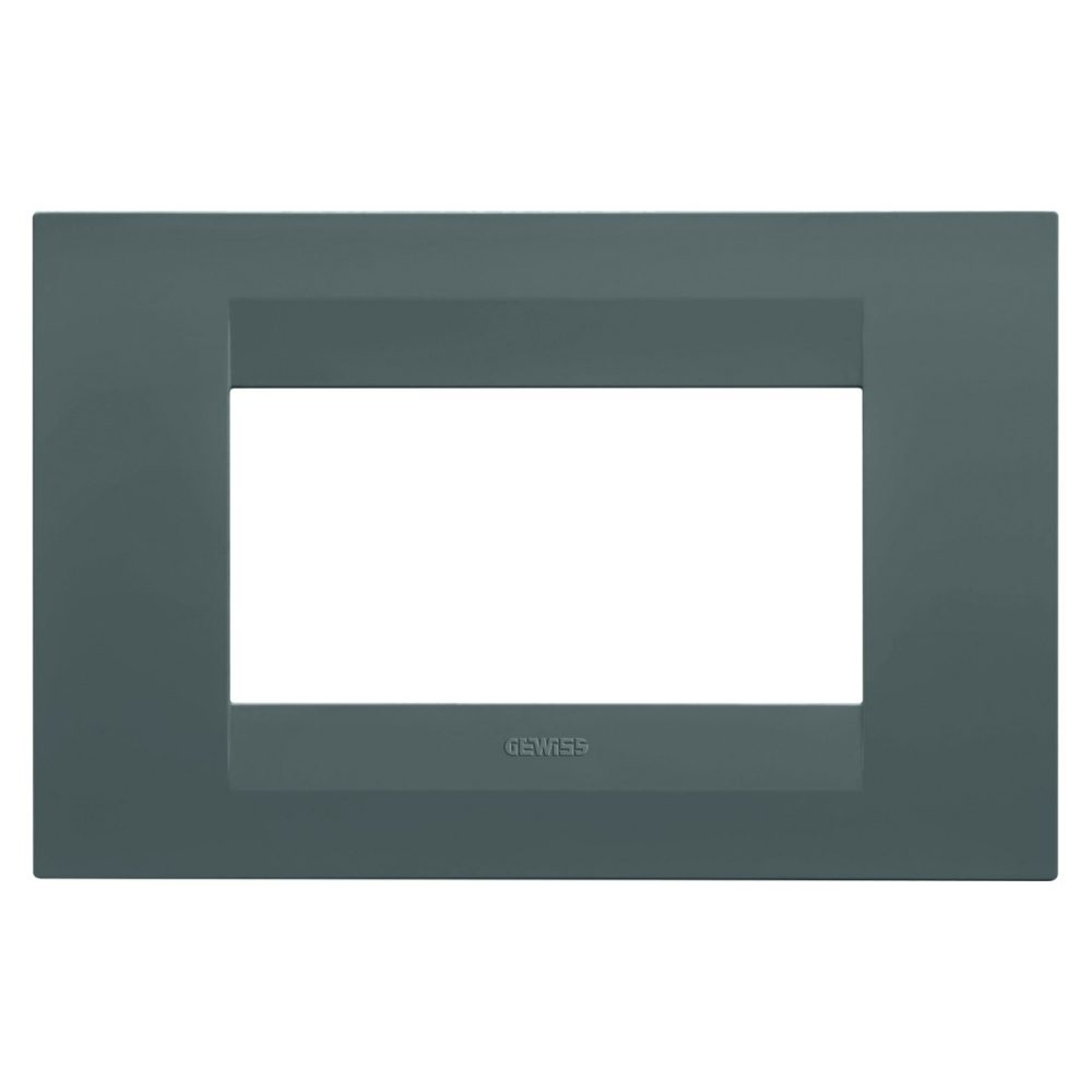 GEWISS GW16404VZ, Geo Plate in Painted Technopolymer, 4 Modules, Teal, Chorusmart