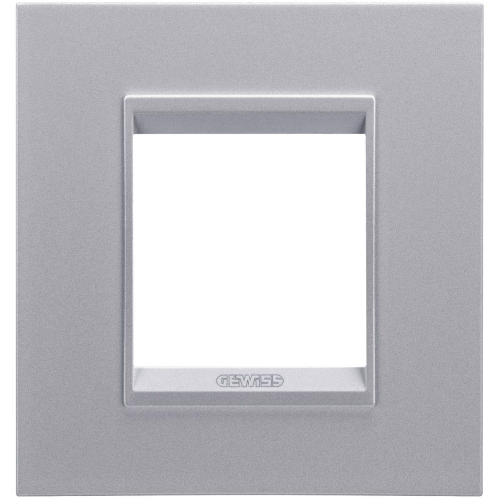 GEWISS GW16222YT, Lux International Plate in Painted Technopolymer, 2 Modules, Monochrome Titanium, Chorusmart