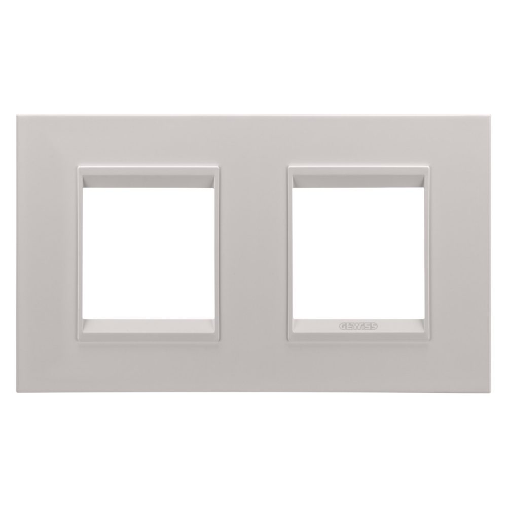 GEWISS GW16223XL, Lux International Plate in Metal, 2+2 Modules Horizontal, Monochrome Natural Beige, Chorusmart