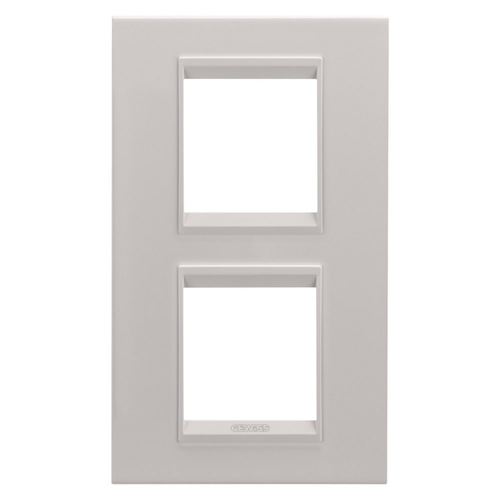 GEWISS GW16224XL, Ramă ornament Internațională LUX, IN metal, 2+2 module vertical, Bej natural monocrom, Chorusmart