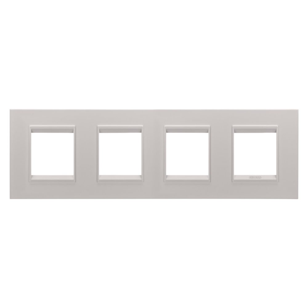 GEWISS GW16228XL, Lux International Plate in Metal, 2+2+2+2 Modules Horizontal, Monochrome Natural Beige, Chorusmart