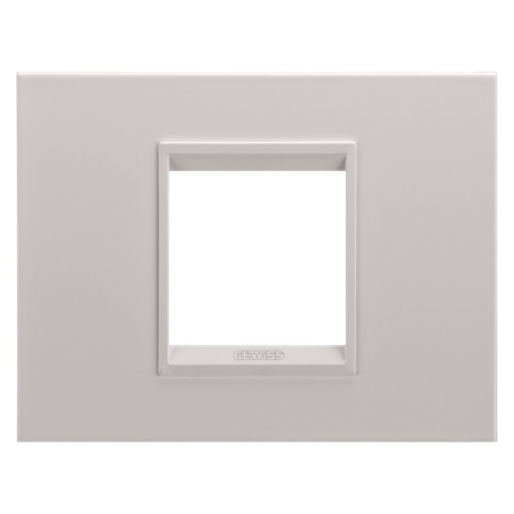 GEWISS GW16202XL, Lux Plate in Metal, 2 Modules, Monochrome Natural Beige, Chorusmart