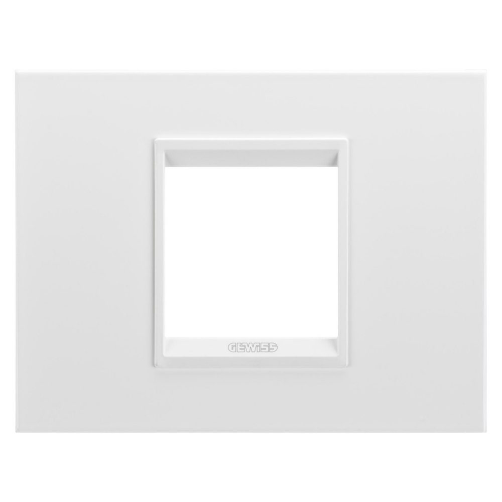 GEWISS GW16202XW, Ramă ornament LUX, IN metal, 2 module, Alb Satinat monocrom, Chorusmart