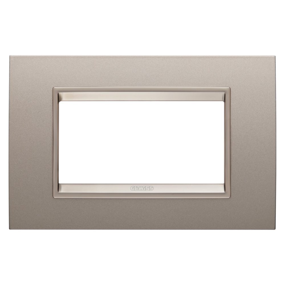 GEWISS GW16204XP, Ramă ornament LUX, IN metal, 4 module, Bronz sidefat, Cadru interior bronz mat, Chorusmart