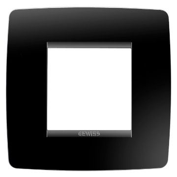 GEWISS GW16122TN, Ramă ornament Internațională, IN tehnopolimer, 2 module, Toner negru, Chorusmart