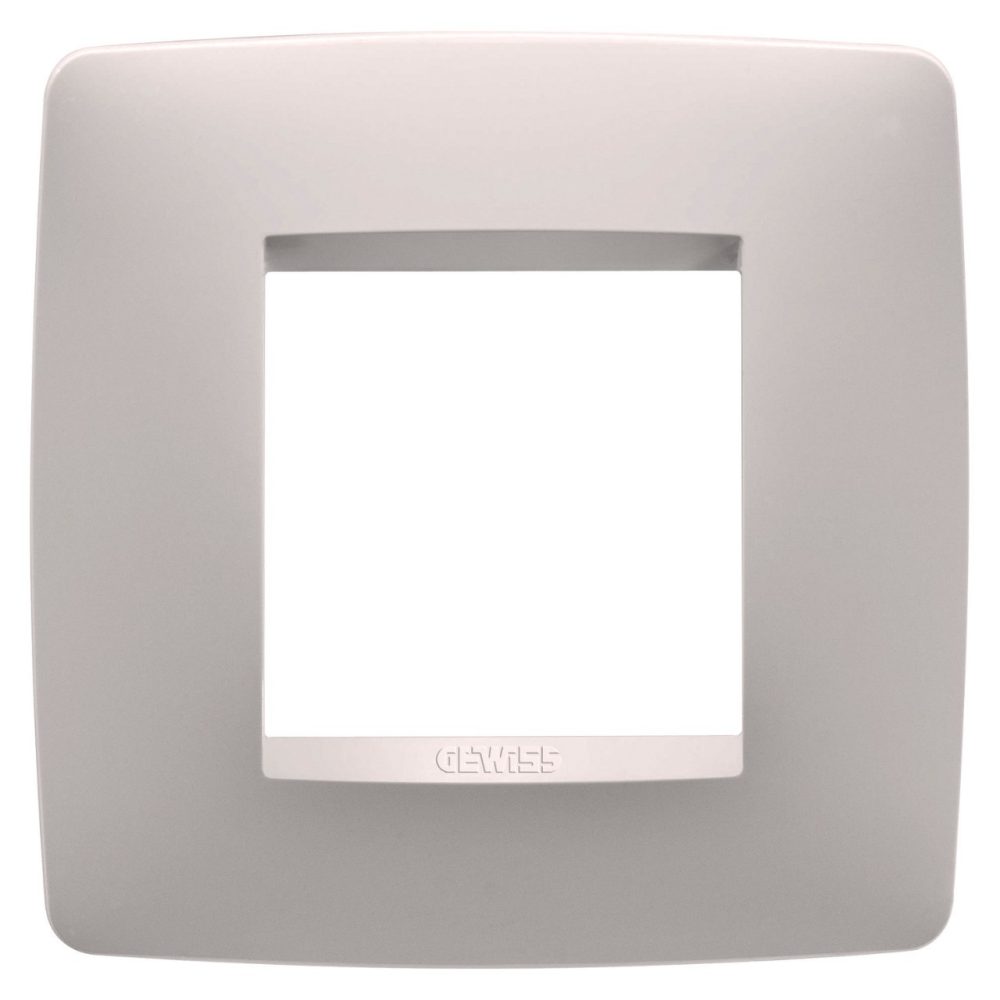 GEWISS GW16122VL, One International Plate in Painted Technopolymer, 2 Modules, Natural Beige, Chorusmart