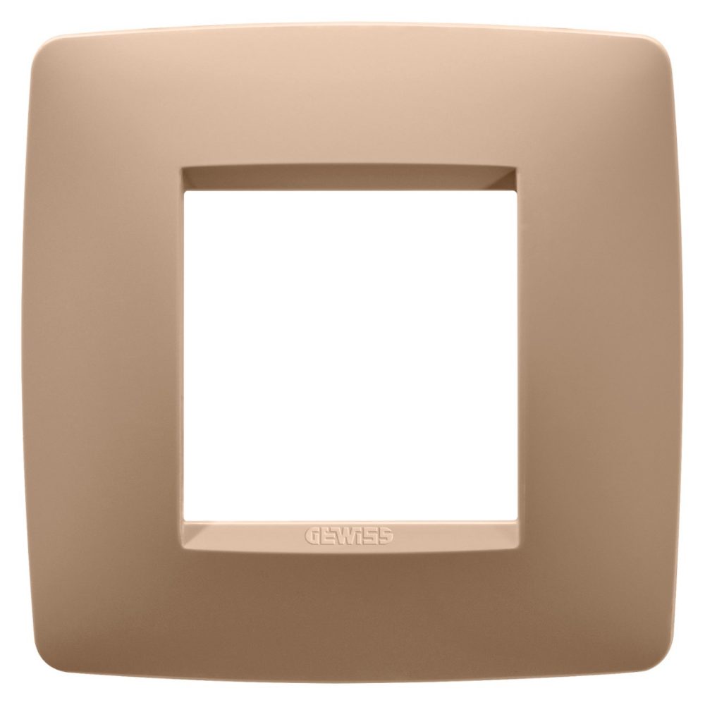 GEWISS GW16122VX, One International Plate in Painted Technopolymer, 2 Modules, Soft Copper, Chorusmart