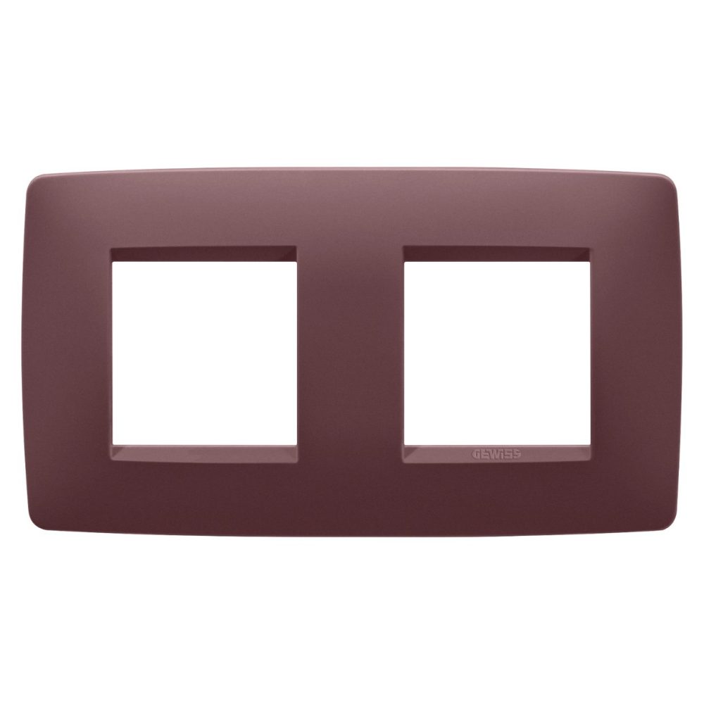 GEWISS GW16123VD, One International Plate in Painted Technopolymer, 2+2 Modules Horizontal, Tuscan Red, Chorusmart