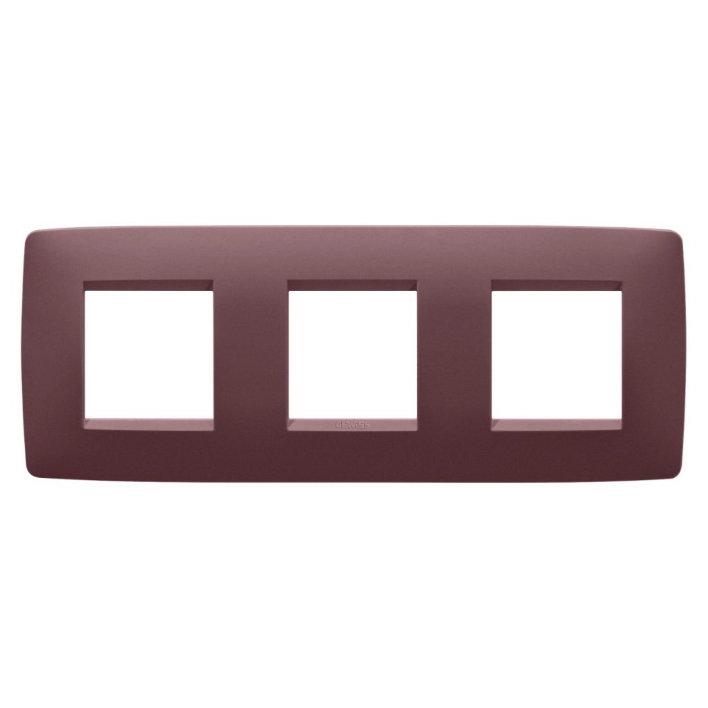 GEWISS GW16126VD, One International Plate in Painted Technopolymer, 2+2+2 Modules Horizontal, Tuscan Red, Chorusmart