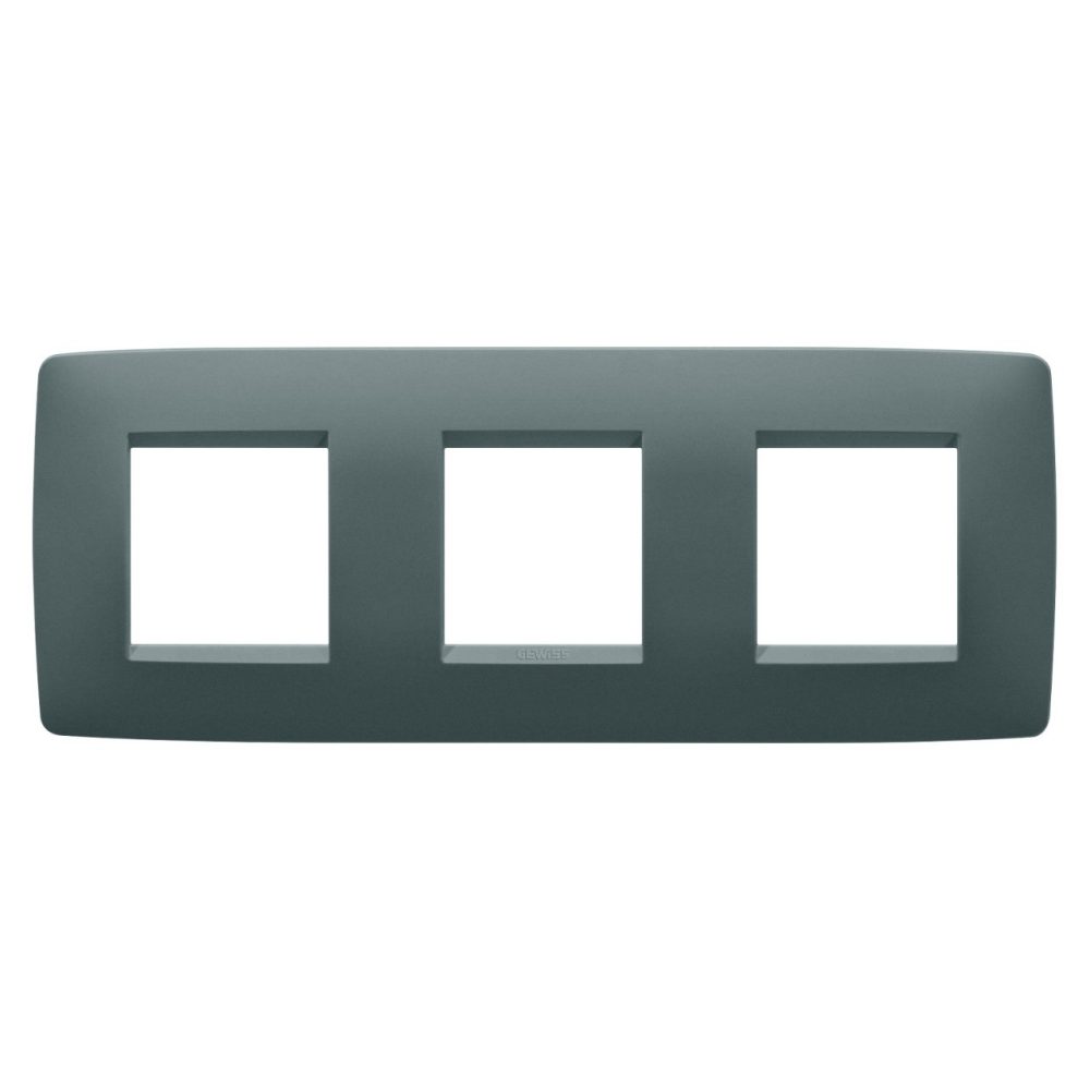 GEWISS GW16126VZ, One International Plate in Painted Technopolymer, 2+2+2 Modules Horizontal, Teal, Chorusmart