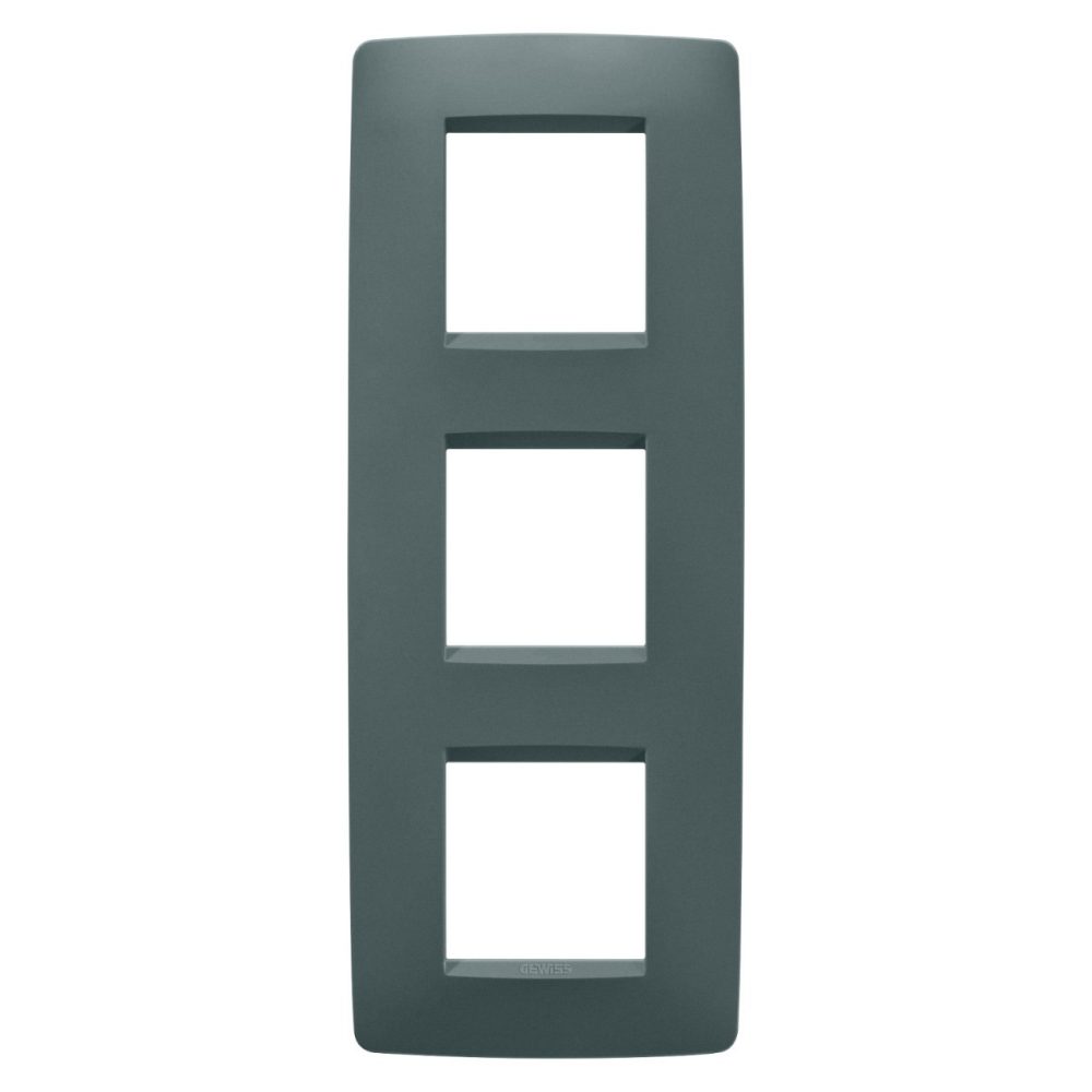 GEWISS GW16127VZ, Ramă ornament Internațională ONE, IN tehnopolimer vopsit, 2+2+2 module vertical, Turcoaz, Chorusmart