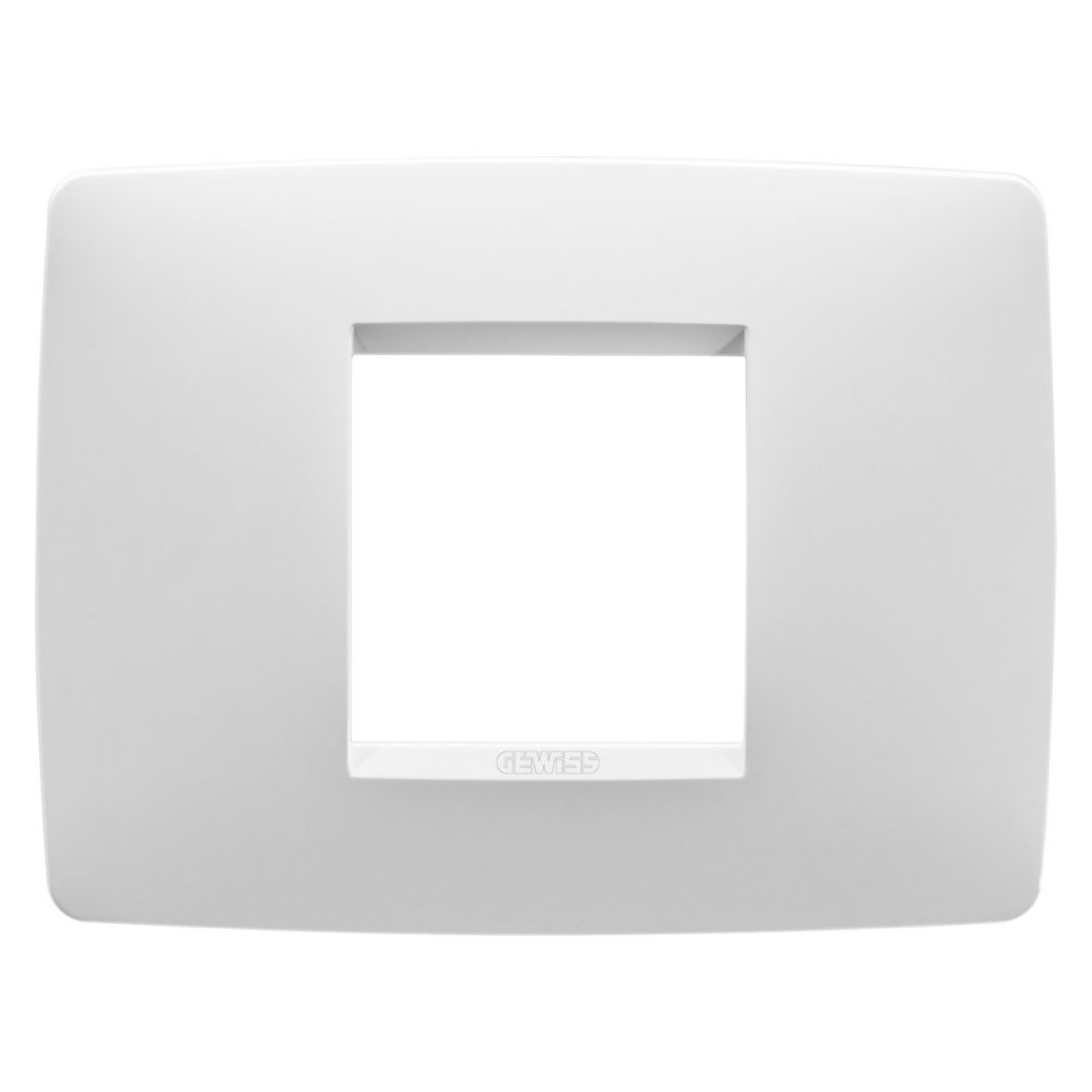 GEWISS GW16102VW, Ramă ornament, din tehnopolimer vopsit, 2 module, Alb Satinat, Chorusmart