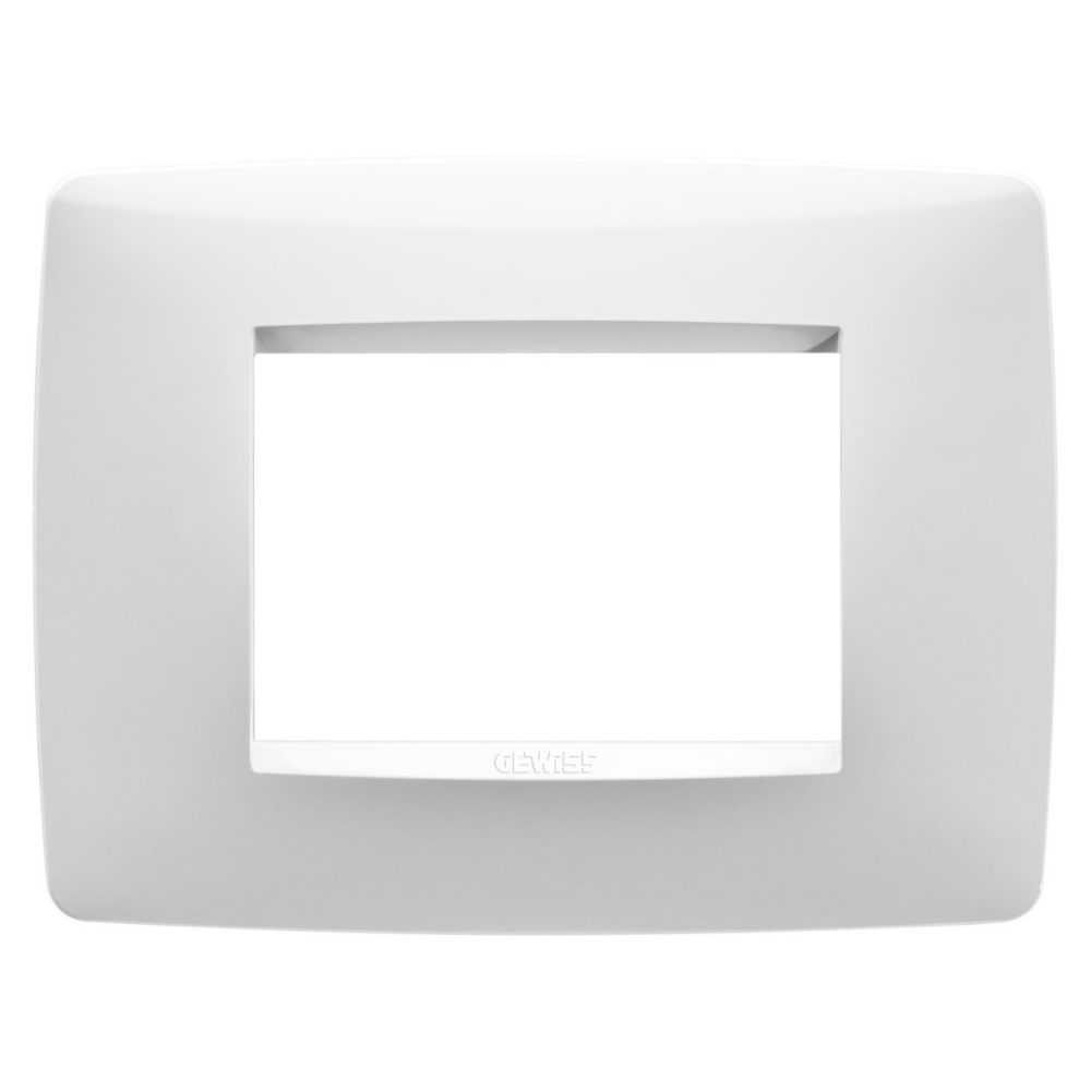 GEWISS GW16103TB, One Plate in Technopolymer, 3 Modules, White, Chorusmart