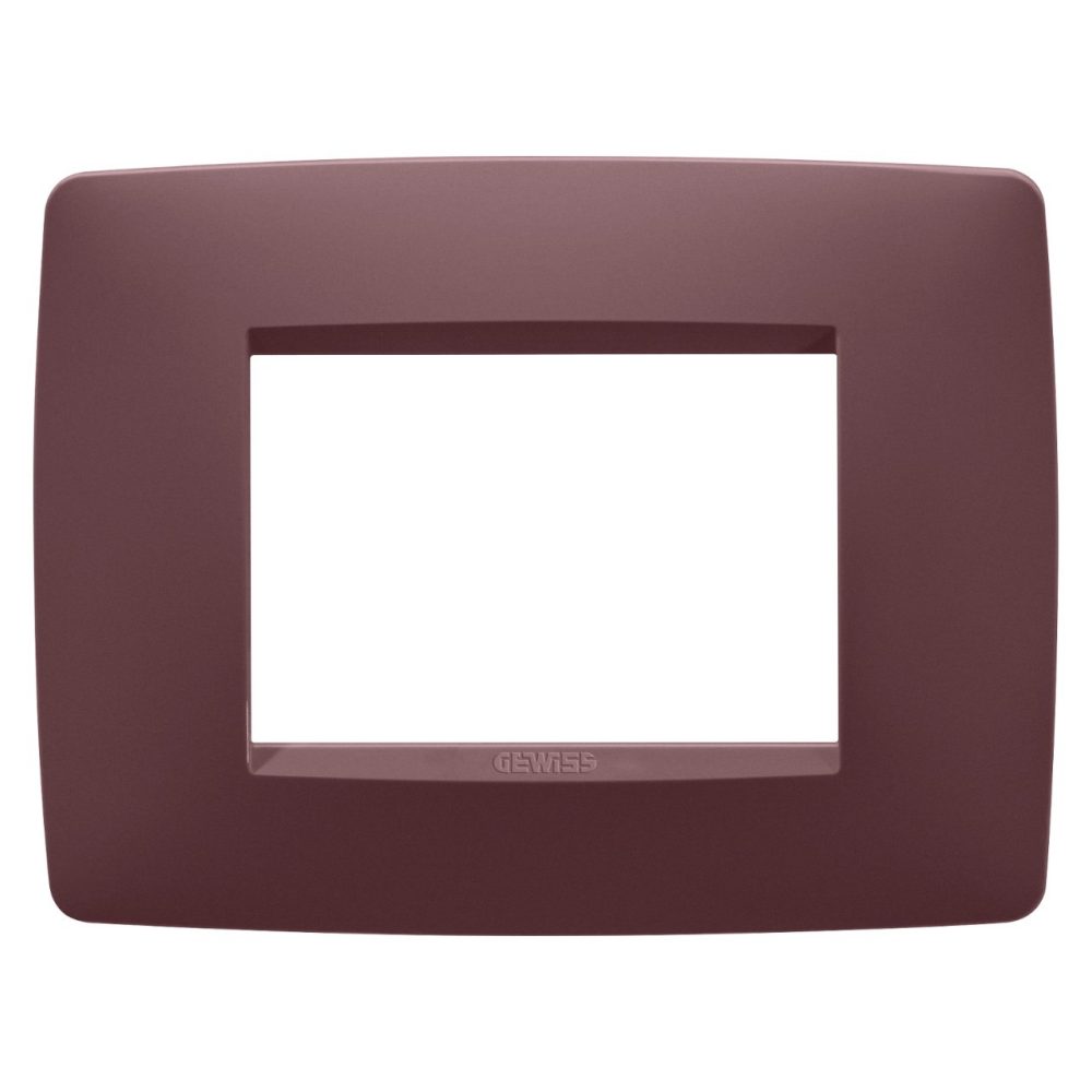 GEWISS GW16103VD, One Plate in Painted Technopolymer, 3 Modules, Tuscan Red, Chorusmart